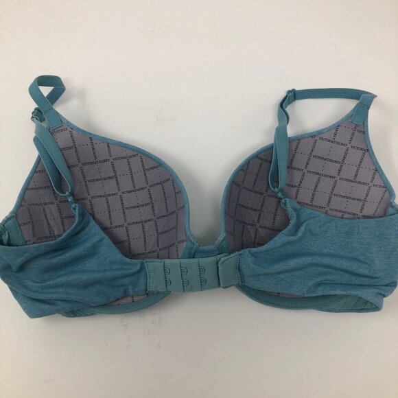 Victorias Secret Padded Perfect Coverage Bra Size 32D Blue - Picture 2 of 7